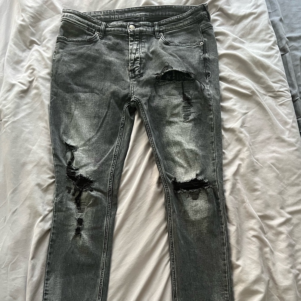 Ksubi Black Distressed Jeans Sz 36